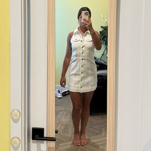 Brand new white jean dress Alice & Olivia size 8